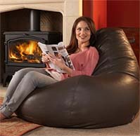 Giant Contemporary Leather Beanbags